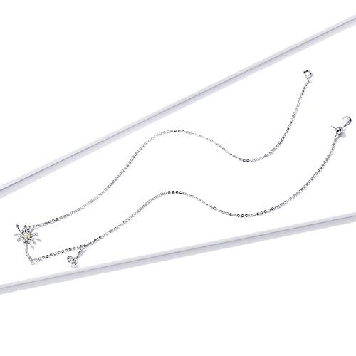 Collier argent 925 pissenlit : cadeau de fiançailles idéal pour femme