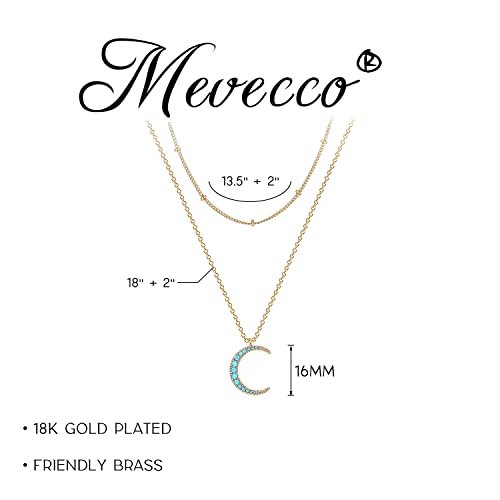 Image of MEVECCO Dainty Pendant Layered Necklaces for Women