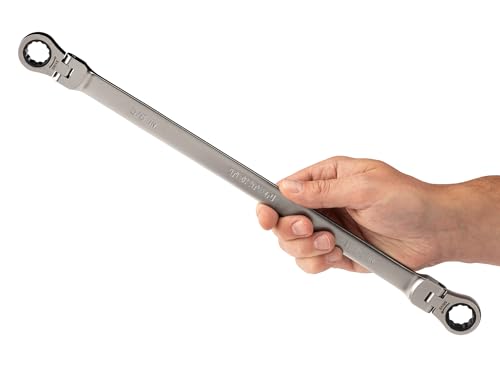 Image of TEKTON 5 /8 x 11 /16 Inch Long Flex Head Ratcheting Box End Wrench | WRB36316