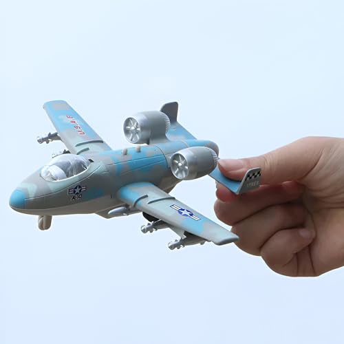 Image of DEUSON ECOM Airplane Toys for Kids Diecast Airbus Aeroplan Aircraft Scale Model Light Sound Pullback