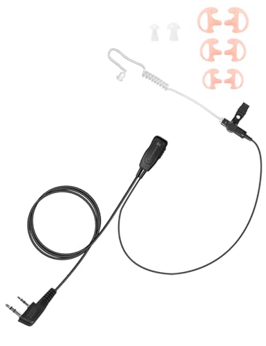 PTT/�}�C�N�t���C���[�s�[�X Kenwood Baofeng BTECH SAMCOM Retevis �g�����V�[�o�[���W�I BF-F8HP UV-82HP UV-5R UV82 UV82C UV5X3 TK NX�Ή� �����ǃw�b�h�Z�b�g 2�s���Ď��w�b