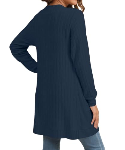 Image of YSYOKOW Cardigan Sweaters for Women Long Sleeve Open Front with Pockets | Long Cardigans for Women Lightweight Soft Casual Dressy Loose Fit Cardigan Sweater with Pockets for Work and Office
