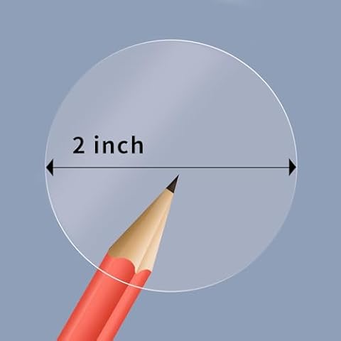 Yeachlaing 2 Inch Round Clear Seal Stickers,Transparent Envelope Mail Wafer Seal Self Adhesive Package Circle Label (1bag,288PCS) Cover