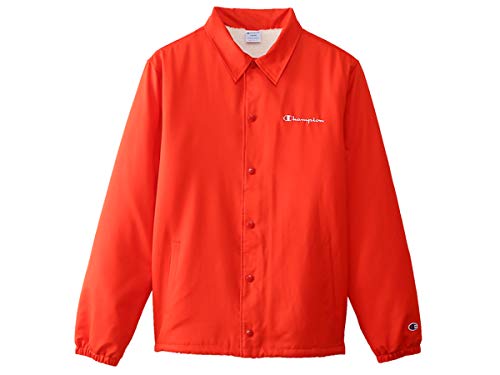 [チャンピオン] コーチジャケット ボアフリース 中綿キルト 撥水加工 スクリプトロゴ刺繍 C3-L610 メンズ オレンジ M