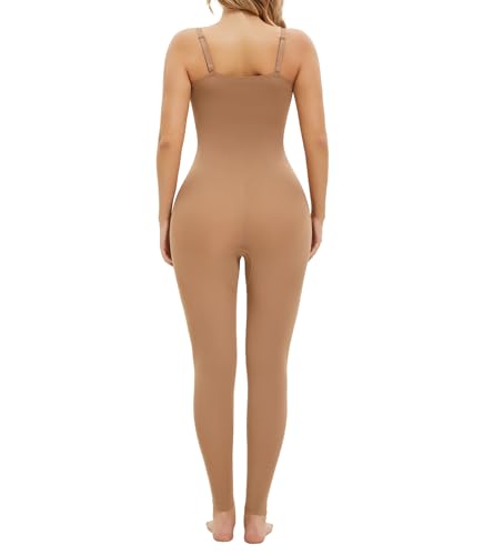Image of Strapless Shapewear Bodysuit Tummy Control 4-in-1 Convertible with Detachable Straps Butt Lifting Full Body Shaper