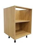 Top Living MCR Natural Oak Flat Pack Quality Kitchen Base Units -18mm cabinet Back (600 Single Base Unit)