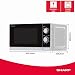 Sharp R200INW Solo-Mikrowelle/ 20 L/ 800 W/ 5 Leistungsstufen/Timer von 35 Minuten bis 00 Sekunden/gewichtgesteuertes Auftauen/Energiesparmodus/G... (25, 5 cm)/ silber