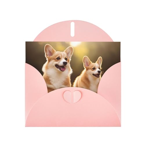 かわいいコーギー犬のグリーティングカード、封筒付き、ユニークなデザインのブランクノートカード 4x6インチ ポップアップ式 あらゆる機会のカード あなたのことを考えているカード バースデーカード 記念日カード