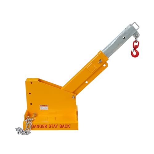 Landy Forklift Short Mobile Crane Lifting Hoist Jib Boom 5500lb Capacity Crane JIb, Adjustable Boom, Forklift Mobile Crane