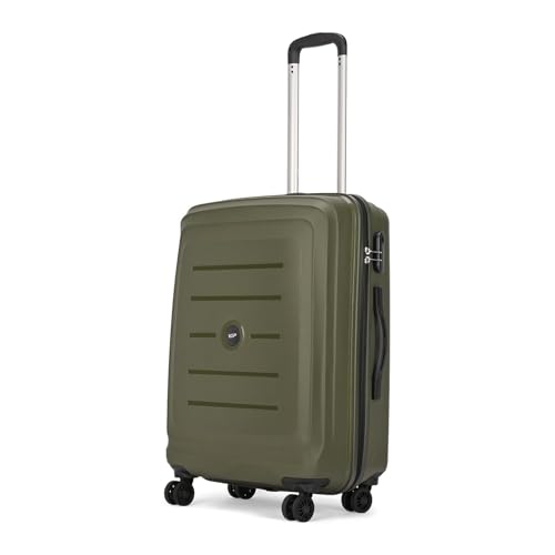 Image of VIP Corsa Check-in 66 Cm (Medium) 8 Wheels Trolley Bags for Travel, Hard Case Lightweight Bag with Combination Lock, Tough Suitcase for Travel (Green)