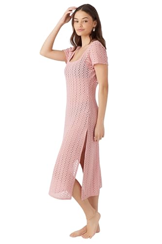Vestido midi de encaje de ganchillo Nina en color blanco ideal para eventos 5
