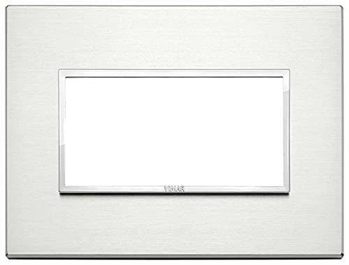 Vimar Vimar Serie eikon evo - Placca 4 moduli alluminio serie eikon lucido