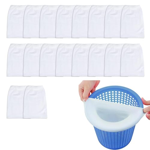 20Pièces Filtre Skimmer Piscine,Panier de Bassin Sol Bache Epuisette Filet Couvercle...