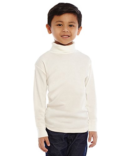 Image of Leveret Girls Boys & Toddler Solid Turtleneck 100% Cotton Kids Shirt (2 Toddler-14 Years) Variety of Colors