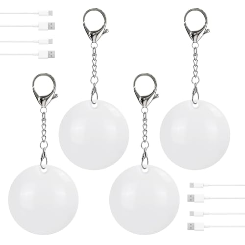 Shinybox Handtaschenlampe 4 Stück Taschenlicht Taschenlampe mit Sensor Automatische An & Aus Tragbare Automatisches Handtaschenlicht LED Aufladbar für Frauen Mutter Valentinstag(Kreisförmig)