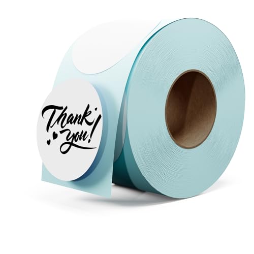 Image of Rongta 2 Inch Circle /Square Thermal Labels, Self-Adhesive Round Direct Thermal Sticker Label for Small Business Home Office, 750 Sheets /1 Roll (White, Round Φ 2'' (750 Labels /Roll))