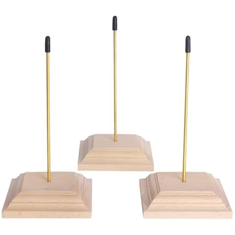 LE PAPILLION JEWELRY Desk Receipt Spike, 3 Pack Wooden Check Spindle Desk Straight Rod Bill Fork Memo Holder Spike Stick Holder for Restaurant Office Kitchen Cover