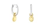 TOUS Pendientes Bicolor para Mujer de Aro con Colgante, Colección Joy Bits