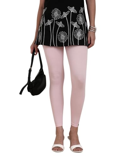 Image of TWIN BIRDS Super Stretchable Cotton Elasthane Fabric Ankle Length Leggings for Women