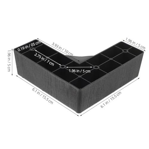 Image of Couch Legs Replacement 4 Pack 2 Inch L-Shaped Furniture Risers