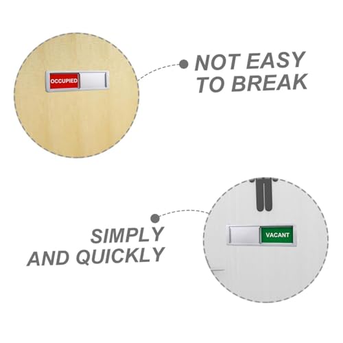 Image of Push Pull Stickers for Door, Vacant Occupied Door Sign for Home Office Restroom Conference Room Bold Red Green Display Easy Adhesive Installation(7 * 2in)