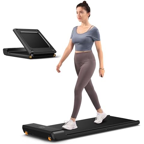 WALKINGPAD A1 Pro Walking Pad Folding Treadmill, 300 lbs Capacity Walking Pad Smart Walk Slim Foldable Exercise Fitness Equipment Under Desk Running Indoor Outdoor Gym Black Cover