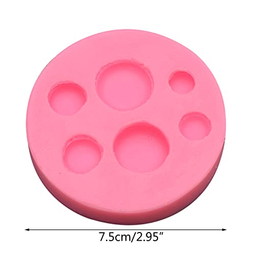 Molde de silicona para decoraciones con forma Macarons 6 cavidades miniatura 5
