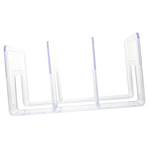 HINTRMENT Soporte para Libros Transparente de Acrílico Resistente Organizador de Escritorio Multifuncional para Oficina y Hogar Soporte para Archivos y Revistas Diseño Simple y Duradero