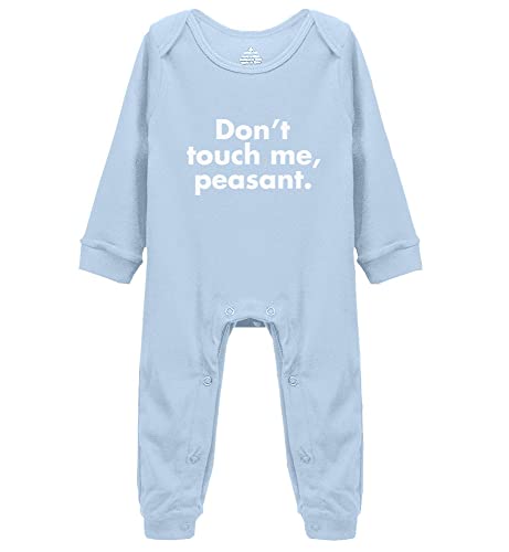 Image of Poemsimai Don't Touch Me Peasant Baby Bodysuit Newborn Unisex Romper Playsuit Coverall