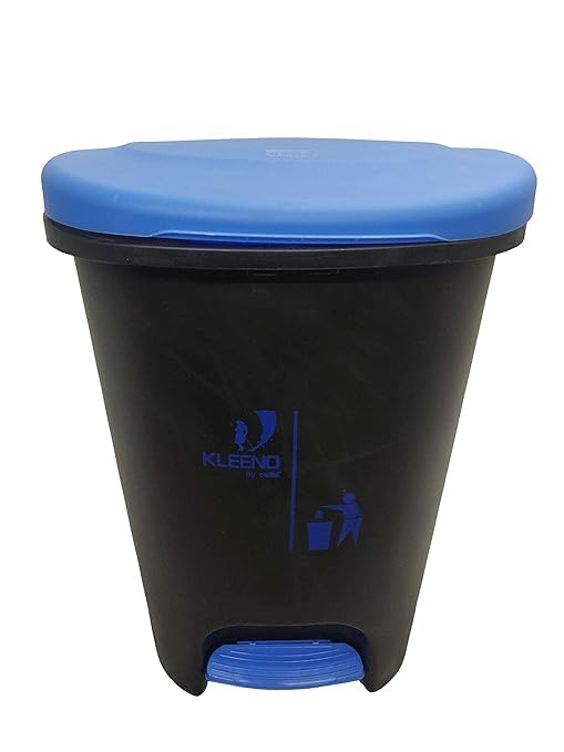 Cello Plastic Pedal Step-On Garbage Dustbin 50 Ltr, Black-Blue-image-18