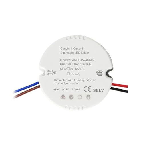 Pilote LED 27-42V 150mA alimentation gradation triac luminaire rond