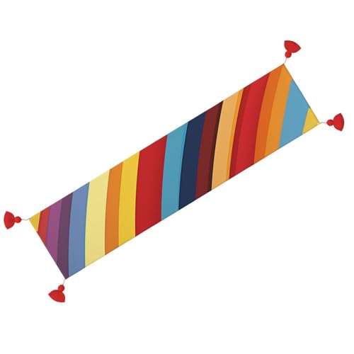 Chemin de table en lin à rayures colorées : protège et décore votre table - 3