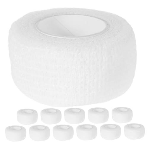 Yardwe 12rolls Elastic Bandage Tape Multi-use Sports Wrap for Fingers and Wrists Nonwoven Soft and Comfortable Support for Injury Prevention and Daily Needs