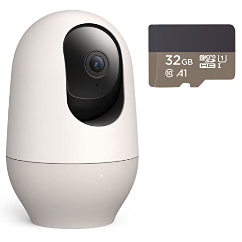 nooie Baby Monitor with SD Card,Baby Monitor with Camera 360 Camera, WiFi Baby Cam with Phone App, AI MotionTracking and Sound Detection,1080P Night Vision Two-Way Audio