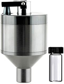 Coarse to Fine Spice Grinder Hand Mill Funnel - Ultra fine - Metal 3 Piece 1.75 inch with Storage Bottle - Silver Color