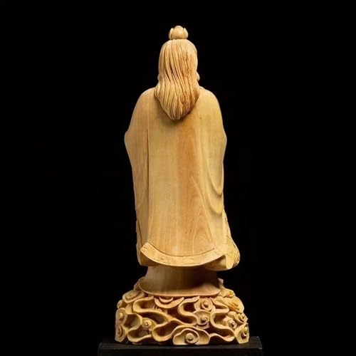 Estatua de madera de Laozi para decoración miniatura 6