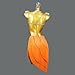 ZYDANC Women's Latin Salsa Dance Dress Rhinestone Fringe Ballroom Cha Cha Practice Dancewear Tango Dancing Costumes,Orange,M