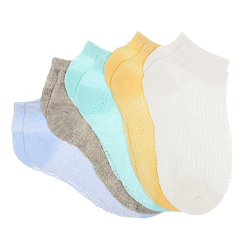 5pairs Breathable Mesh Socks for Boys and Girls Ultra-thin Ankle Socks Boy Girl Crew Years Old Colors
