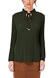  s.Oliver BLACK LABEL Damen Bluse mit Tunika-Ausschnitt khaki 38