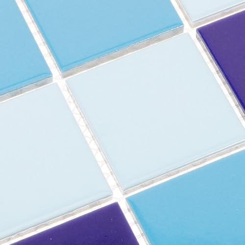 Azulejo para piscina y cocina BETOOKY, mosaico azul para revestir superficies lisas 8