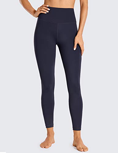 Crz Yoga Women's Naked Feeling Yoga Pants 25 Inches - 7/8 High Waisted Workout Leggings Navy Small #TOP1