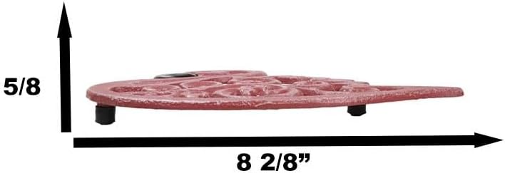 Miniatura 2 de Ebros Gift Figura decorativa de hierro fundido, paraíso tropical, pájaro flamenco rosa con volutas, salvamanteles de mesa decorativa, bosque