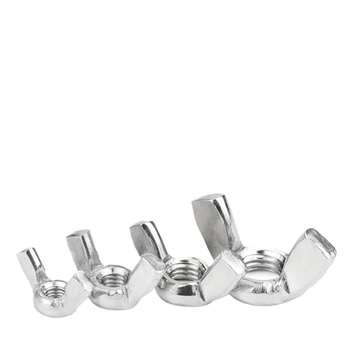 3〜40個 バタフライウィングナット M3 M4 M5 M6 M8 M10 M12 ステンレススチール 亜鉛メッキ 手締めナット DIN315(201 stainless steel,M6 10pcs)