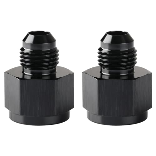 Podavelle 8AN Female to 6AN Male Flare Reducer Adapter Fitting Connector Aluminum Black Pack of 2