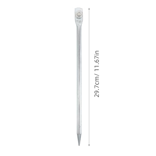 WRITWAA Tragbarer Galvanisierter Erdungsstab aus Messing 12mm X 300mm für Blitzschutz und Temporäre Außen Erdung bei Viehzucht