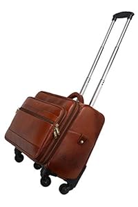 HYATT 46 litrów skórzana torba na laptopa na kółkach