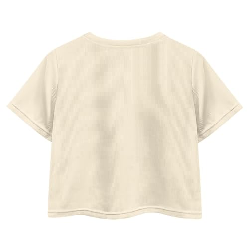 Image of Kids Crop Top Short Sleeve T-Shirts for Girls Size 5-14