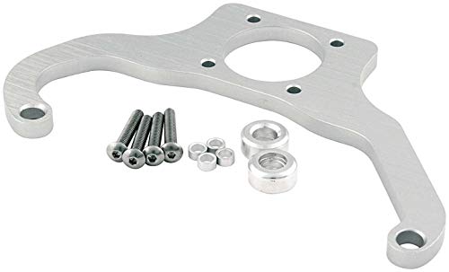 Image of Allstar Fuel Pressure Regulator Bracket, Single Regulator, Aluminum, Natural, Magnafuel Regulator, Dominator Flange, Each