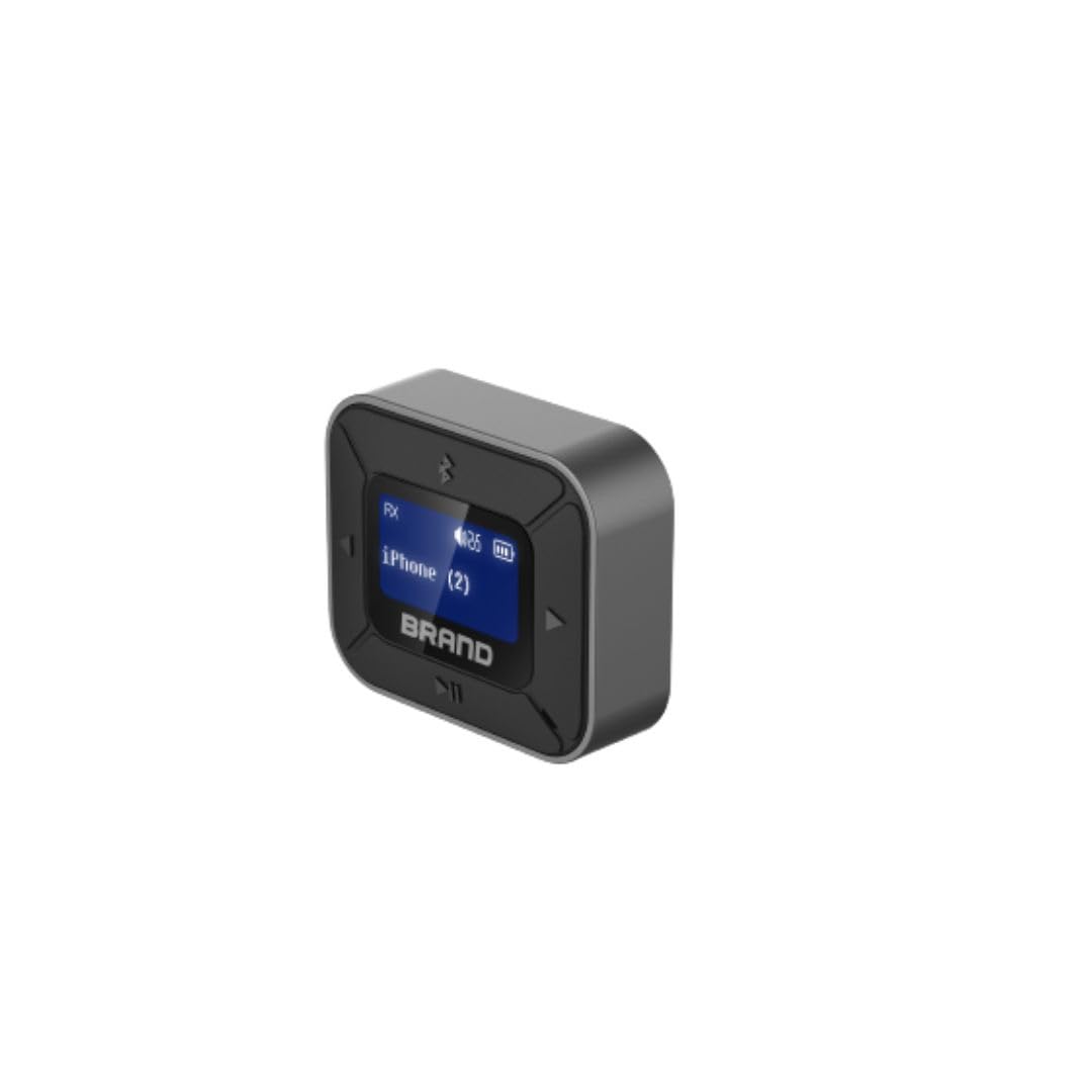 WE Ricevitore/trasmettitore Bluetooth Bluetooth V5.0, schermo di visualizzazione, connessione con 2 dispositivi BT contemporaneamente, nero