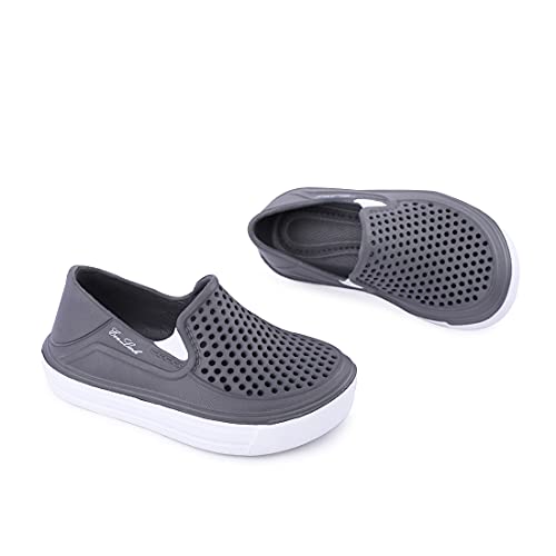 Toddler Unisex-Child Garden Clogs Slip-On Water Shoe Slip On Breathable Sneaker For Toddlers Lightweight Close Toe Sandals Quick Dry Clog For Boys And Girls Beach Sandals Winter Shoes (Grey, Numeric_5)) #TOP7